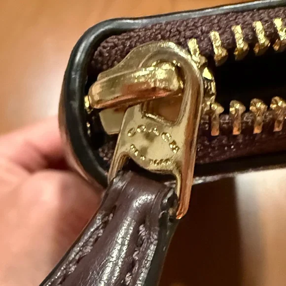 Coach Dark Brown Wallet with Floral Embroidery - Picture 4 of 4